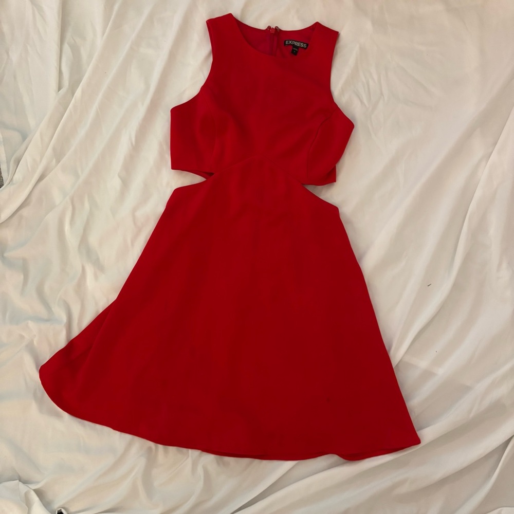 Express Red Cut out Dress